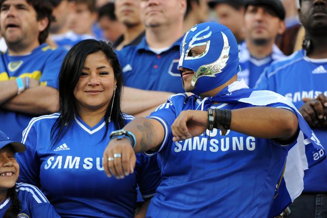 Un esuberante tifoso del Chelsea al Metlife Stadium. Reuters